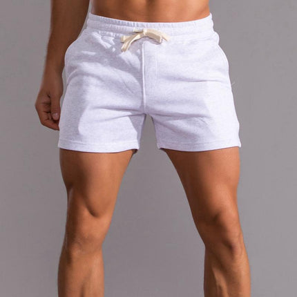 Men's Loose Fit Cotton Sports Shorts | Breathable Athletic Shorts | Elastic Waist | Casual Activewear | Comfortable Summer Gym Shorts | Frayed Hem | Mid Waist | Perfect for Running & Hiking