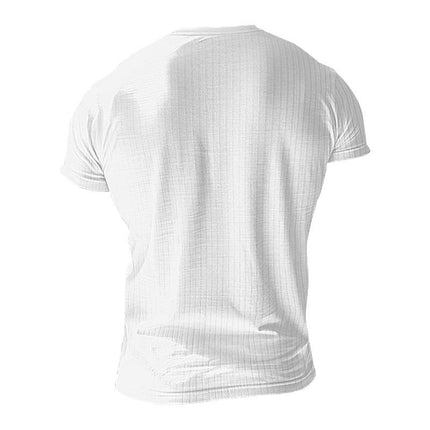 Men's Stretch Knit Henley T-Shirt | Short Sleeve Casual Top | Classic Button Placket | Comfortable Regular Fit | Breathable Fabric | Versatile Style for Everyday Wear