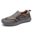 Men's Vintage Leather Slip-On Shoes | Casual Sports & Hiking | Comfortable Massaging Insole | Non-Slip Sole | Lightweight & Flexible