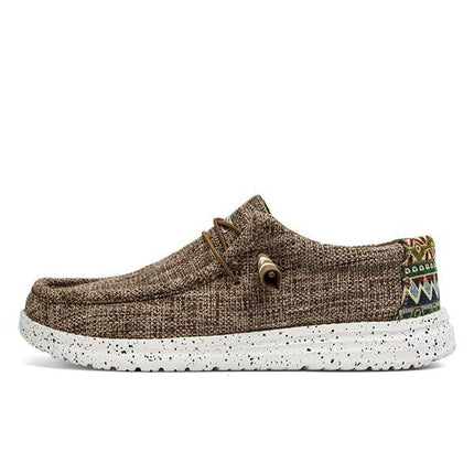 Men's Canvas Loafers | EVA Outsole | Premium Washed Canvas | Elastic Laces | Lightweight Comfort | Rounded Toe Design | Breathable Fabric | Odor-Reducing Insole | Machine Washable | Ideal Casual Shoe