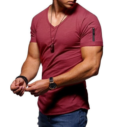Men's V-Neck T-Shirt | 100% Cotton | Lightweight & Breathable | Casual & Semi-Formal | Solid Colors | Versatile Styling | Everyday Comfort