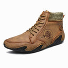 Vintage Leather Ankle Boots for Men | High-Quality Fit | Flexible Rubber Sole | Lightweight & Comfortable | Casual Boots for Work & Weekend