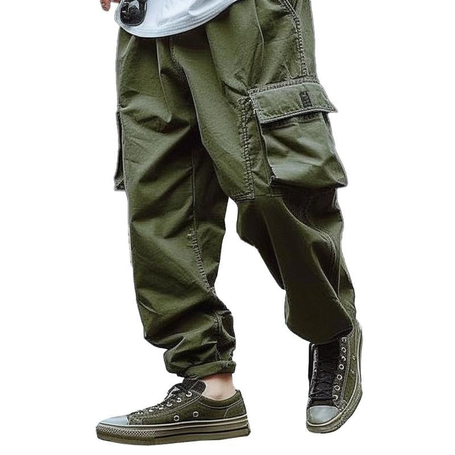 Men's Outdoor Casual Multi-Pocket Cotton Cargo Pants | Breathable Durable Fabric | Relaxed Fit | Multi-Pocket Design | Versatile Styling | Reinforced Stitching | Easy Care | Various Sizes | Comfort for Adventure