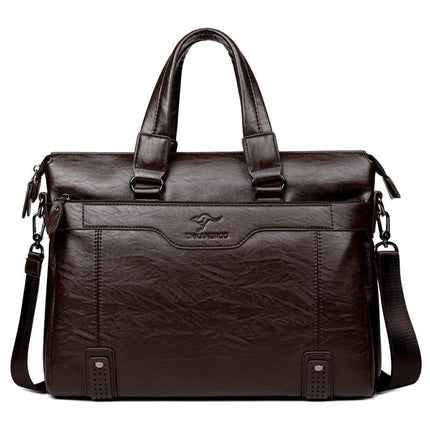 Men's Classic Briefcase | Premium Durable Materials | Spacious Compartment for Laptop & Documents | Multiple Accessory Pockets | Secure Closure | Padded Handle & Adjustable Strap | Sleek Professional Design