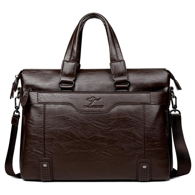 Men's Classic Briefcase | Premium Durable Materials | Spacious Compartment for Laptop & Documents | Multiple Accessory Pockets | Secure Closure | Padded Handle & Adjustable Strap | Sleek Professional Design