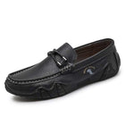 Men's Leather Loafers | Casual Hand-Sewn Nubuck Shoes | Memory Foam Footbed | Flexible Rubber Sole | Lightweight Comfort | Office to Weekend Footwear