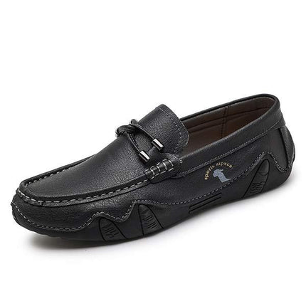 Men's Leather Loafers | Casual Hand-Sewn Nubuck Shoes | Memory Foam Footbed | Flexible Rubber Sole | Lightweight Comfort | Office to Weekend Footwear