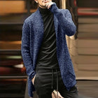 Men's Mixed Color Knit Cardigan | Casual Loose Fit | Long Sleeve | Button-Front | Soft Knit Fabric | V-Neck | Trendy Layering Sweater | Versatile Outerwear | Navy | Army Green | Black | Gray | XS-2XL