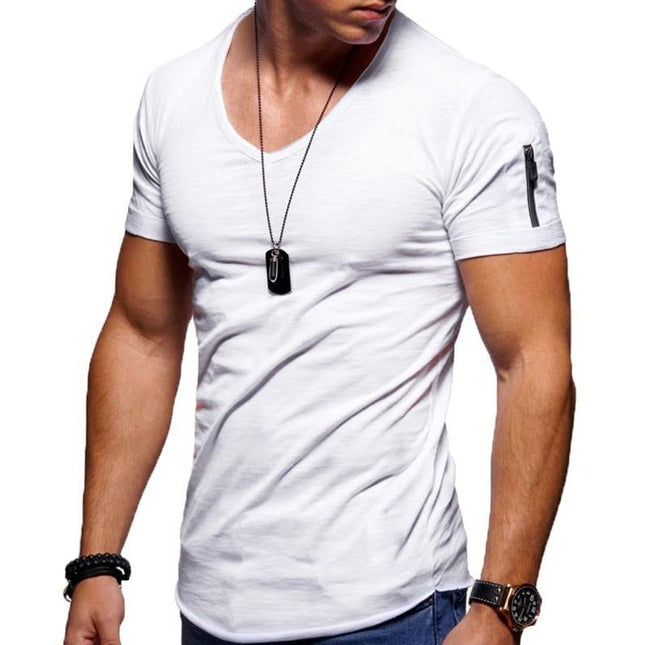 Men's V-Neck T-Shirt | 100% Cotton | Lightweight & Breathable | Casual & Semi-Formal | Solid Colors | Versatile Styling | Everyday Comfort