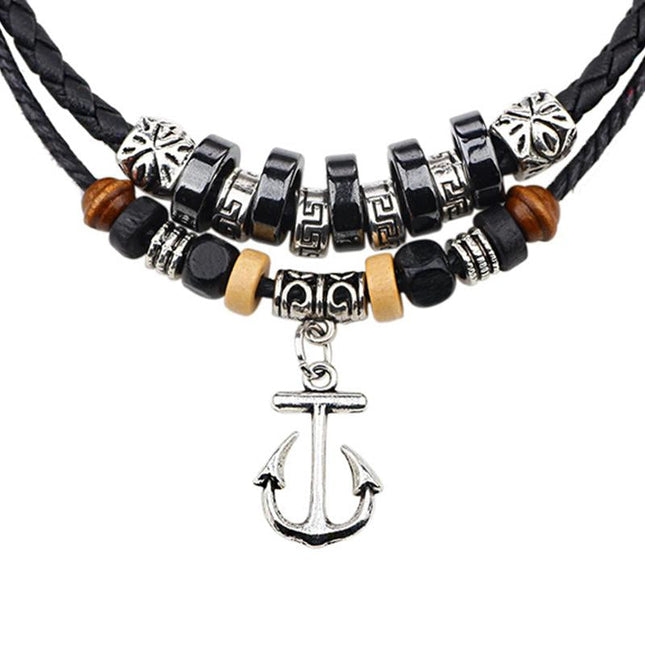Vintage Style Nautical Anchor Pendant Necklace | Retro Casual Ethnic Jewelry | Trendy Boho Fashion Statement
