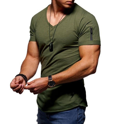 Men's V-Neck T-Shirt | 100% Cotton | Lightweight & Breathable | Casual & Semi-Formal | Solid Colors | Versatile Styling | Everyday Comfort