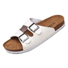 Men's Beach Sandals | Open Toe Casual Slippers | Soft Leather Upper | Cork Midsole Support | EVA Outsole | Anti-Slip and Shock Absorbing | Lightweight Summer Footwear