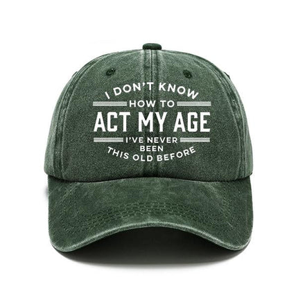Men's Vintage Distressed Baseball Cap | Classic Print Hat | Adjustable Sports Cap | Casual Outdoor Headwear | Retro Style Cap