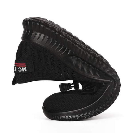 Men's Flyknit Sneakers | Lightweight Breathable Shoes | Adjustable Fit | EVA Sockliner Comfort | Durable Flexible Outsole