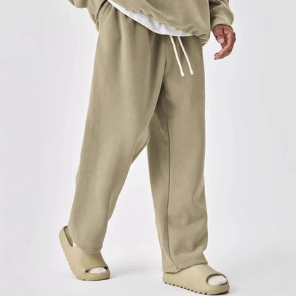 Men's Sweatpants | Solid Color | Elastic Waist | Drawstring | Straight Leg | Relaxed Fit | Soft Cotton Blend | Side Pockets | Casual Lounge | Versatile Style | Breathable Fabric | Multiple Sizes Available