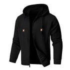 Men's Hooded Waffle Sport Jacket | Casual Lightweight Outerwear | Breathable Knit | Long Sleeve with Ribbed Cuffs | Adjustable Drawstring Hood | Front Zip Closure | Multiple Sizes & Colors
