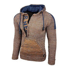 Men's Knitted Hoodie | Casual Loose Fit | Hooded Long Sleeve | Polyester Blend | Kangaroo Pocket | Soft & Breathable | Leisure Style | Activewear Pullover | Zipper Closure | Relaxed Fit | Classic Design
