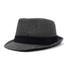 Vintage Striped Cotton Hat | Flat Top Curved Brim | Decorative Ribbon | All Season Casual Men's Accessory