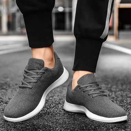 Men's Casual Sneakers | Wool Blend Upper | Ultralight Running Shoes | Memory Foam Insole | Lightweight Flexible Midsole | Rubber Sole | Effortless Sporty Look