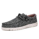 Men's Slip-On Loafers | Premium Washed Canvas | Lightweight EVA Outsole | Elastic Laces | Rounded Toe Design | Odor-Reducing Insole | Breathable Fabric | Comfortable & Travel Friendly | Casual Everyday Shoes