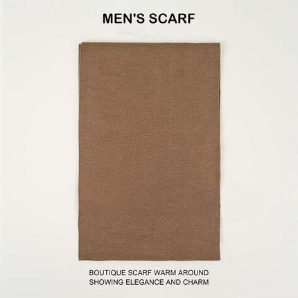 Men's Warm Knit Scarf | Classic Solid Design | High-Quality Fabric | Cozy Winter Accessory | Lightweight & Durable | Generous Size | Easy Care | Versatile Style | Perfect for Layering