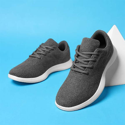 Men's Casual Sneakers | Wool Blend Upper | Ultralight Running Shoes | Memory Foam Insole | Lightweight Flexible Midsole | Rubber Sole | Effortless Sporty Look