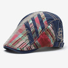 Men's Vintage Plaid Beret | Retro Stitching Hat | Warm Wool Blend | Stylish Casual Essential | Timeless Fashion | Lightweight Breathable Fabric | Perfect for Autumn Winter Wardrobe