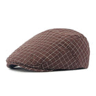 Men's Peaked Cap | Vintage Plaid | Premium Cotton | Breathable & Comfortable | Adjustable Fit | Timeless Style | Versatile Fashion Accessory | Perfect for Casual Outings & Outdoor Activities