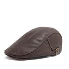 Men’s Vintage Style | Casual Leather Beret Hat | Classic Newsboy Cap | Retro Headwear | Fashion Accessory | Adjustable Fit