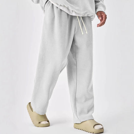 Men's Sweatpants | Solid Color | Elastic Waist | Drawstring | Straight Leg | Relaxed Fit | Soft Cotton Blend | Side Pockets | Casual Lounge | Versatile Style | Breathable Fabric | Multiple Sizes Available
