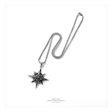 Vintage Octagonal Star Cross Pendant Necklace | Casual Jewelry | Fashionable Accessories for Women & Men