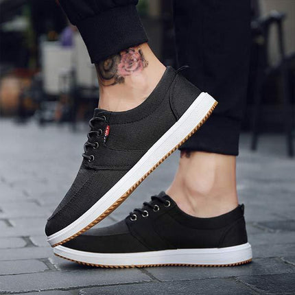 Men's Breathable Casual Shoes | Medium Width | Durable Cotton Canvas | Lightweight EVA Sole | Shock Absorption | Versatile Office to Beach Wear | Hand Wash | Comfort and Style