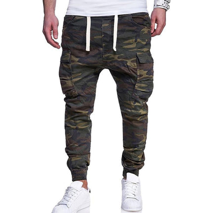 Men's Camouflage Print Cotton Blend Trousers | Casual | Moderate Elasticity | Pockets | Four Seasons | Daily Wear | Sports | Travel