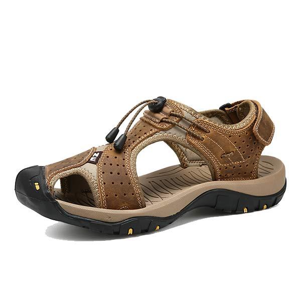 Men's Outdoor Beach Sandals | Durable Uppers | Non-Slip Outsole | Adjustable Heel Strap | Breathable Textile Lining | Toe Protection | Comfortable Everyday Wear | Summer Footwear