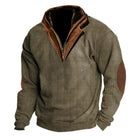 Men's Colorblock Sweatshirt | Cotton-Polyester Blend | Lapel Collar | Long Sleeves | Casual & Semi-Casual | Regular Fit | Stylish Stitching | Fall & Winter Wear | Versatile Layering Piece