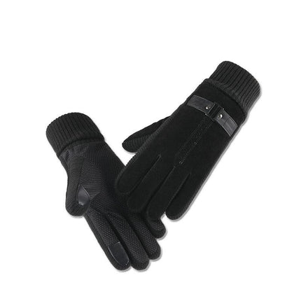 Men's Winter Ski Gloves | Touchscreen Compatible | Warm Windproof | Anti-Slip Grip | Thermal Fleece Lining | Water-Resistant | Ergonomic Design | Elastic Cuff | Durable Synthetic Material | Sports & Outdoor