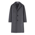 Men's Slim-Fit Long Trench Coat | British Style Outerwear | Classic Lapel Collar | All-Season Jacket | Black Grey Beige | Tailored Formal Look | Elegant Men's Coat | High-Quality Material