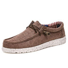 Men's Slip-On Loafers | Premium Washed Canvas | Lightweight EVA Outsole | Elastic Laces | Rounded Toe Design | Odor-Reducing Insole | Breathable Fabric | Comfortable & Travel Friendly | Casual Everyday Shoes