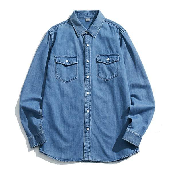 Men's Casual Button-Down Shirt | Long Sleeve | Classic Fit | Lightweight | Soft Cotton Blend | Versatile Everyday Wear
