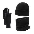 Men's Winter Knitted Set | Plus Velvet Hat Scarf Gloves | Warm & Cozy Fashion Accessories | 3-Piece Color Coordinated Set | Soft Velvet Lining | Durable & Stylish Winter Essentials