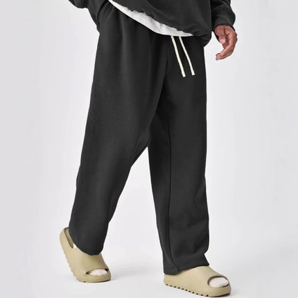 Men's Sweatpants | Solid Color | Elastic Waist | Drawstring | Straight Leg | Relaxed Fit | Soft Cotton Blend | Side Pockets | Casual Lounge | Versatile Style | Breathable Fabric | Multiple Sizes Available