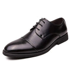 Men's Classic Leather Dress Shoes | Timeless Business Formal Footwear | Leather Upper | Blind Eyelets | Breathable Leather Lining | Durable Rubber Sole | Versatile for Office or Weddings