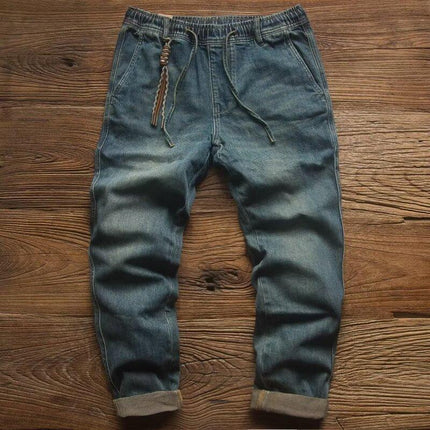 Men's Straight-Leg Jeans | Relaxed Fit | Solid Color | Drawstring Waist | High-Quality Denim | Comfortable & Durable | Casual Everyday Wear | Versatile Year-Round Style | Variety of Sizes Available