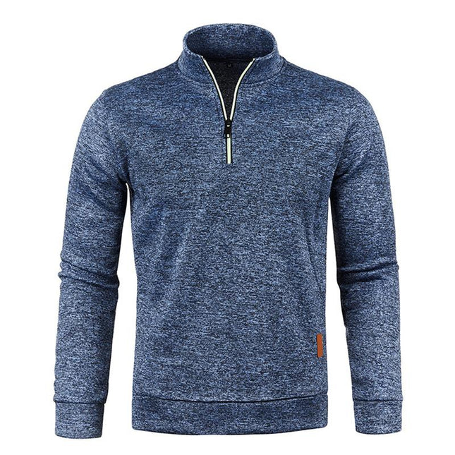 Men's Zipper Pullover Sweater | Classic Stand Collar | Relaxed Fit | Solid Color | Autumn Winter Spring | Casual Daily Wear | Machine Wash | Comfortable Knitted Fabric | Warm Ribbed Hem and Cuffs