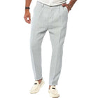 Men's Linen Pants | Outdoor Loose Straight Fit | Solid Color | Breathable Soft Fabric | Elastic Drawstring Waistband | Casual Pockets | Versatile Comfortable Style
