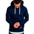 Men's Hooded Sweatshirt | Solid Color | Long Sleeve | Casual Fit | Cotton Blend | Soft & Warm | Versatile Everyday Wear | Adjustable Drawstring Hood | Ribbed Cuffs | Minimalist Design | Fall Winter Spring
