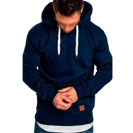 Men's Hooded Sweatshirt | Solid Color | Long Sleeve | Casual Fit | Cotton Blend | Soft & Warm | Versatile Everyday Wear | Adjustable Drawstring Hood | Ribbed Cuffs | Minimalist Design | Fall Winter Spring