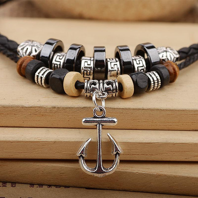 Vintage Style Nautical Anchor Pendant Necklace | Retro Casual Ethnic Jewelry | Trendy Boho Fashion Statement