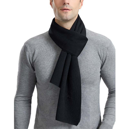 Men's Warm Knit Scarf | Classic Solid Design | High-Quality Fabric | Cozy Winter Accessory | Lightweight & Durable | Generous Size | Easy Care | Versatile Style | Perfect for Layering