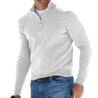 Men's Solid Color Knit Zip Pullover Sweater | High-Quality Fabric | Versatile Tailored Fit | Warm Breathable Design | Various Colors | Durable Stitching | Fashionable Wardrobe Must-Have